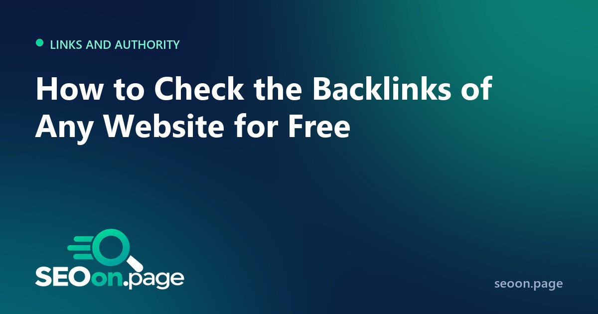 How to Check the Backlinks of Any Website for Free